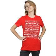 T-shirt Disney Mickey And Minnie Christmas Fair Isle