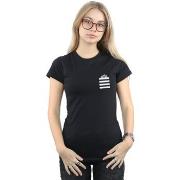 T-shirt Dessins Animés Taz Stripes Faux Pocket