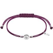 Bracelets Lotus Bracelet Silver cordon violet oxyde