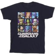 T-shirt Guardians Of The Galaxy Character Squares