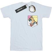 T-shirt Dessins Animés Lola Bunny Face Faux Pocket