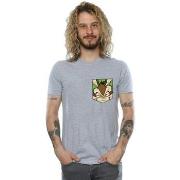 T-shirt Dessins Animés Wile E Coyote Face Faux Pocket