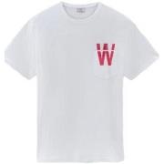 T-shirt Woolrich T-shirt Flag Homme Bright White
