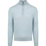 Sweat-shirt Suitable Merino Half Zip Sweater Bleu Clair