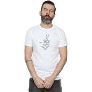 T-shirt Dessins Animés Bugs Bunny White Belly