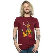T-shirt Disney Pluto Christmas Reindeer