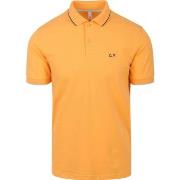 T-shirt Sun68 Polo Petites Rayures Collar Orange