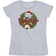 T-shirt Rick And Morty Christmas Wreath