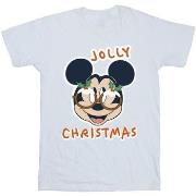 T-shirt Disney Mickey Mouse Jolly Christmas Glasses