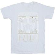 T-shirt Disney The Mandalorian The Way Outline Helm