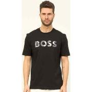 T-shirt BOSS T-shirt homme avec logo argenté