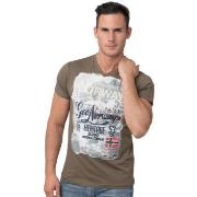 T-shirt Geographical Norway T-Shirt col V JERITAGE