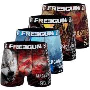 Boxers Freegun Lot de 4 boxers homme en polyester recyclé Animal Savag...