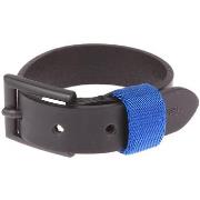 Bracelets Diesel Bracelet ajustable A-RZE en cuir de vache lisse noir