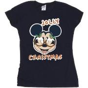 T-shirt Disney Mickey Mouse Jolly Christmas Glasses