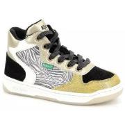 Baskets enfant Kickers KICKLAX JAUNE NOIR ZEBRE