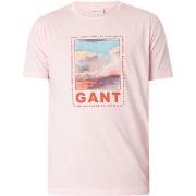 T-shirt Gant T-shirt graphique délavé