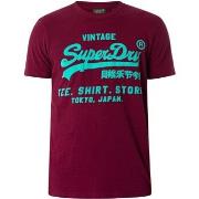 T-shirt Superdry T-shirt à logo vintage néon