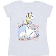 T-shirt Disney Alice In Wonderland Sketch Flowers