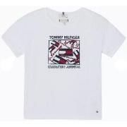 T-shirt enfant Tommy Hilfiger T-SHIRT Enfant Fille blanc FUN