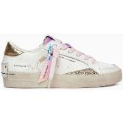 Baskets Crime London SK8 DELUXE 27102-PP6 WHITE/GOLD/PINK