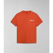 T-shirt Napapijri S-GRAS NP0A4HQN-A62 ORANGE BURNT