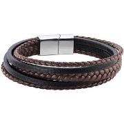 Bracelets Jourdan Bracelet homme Byron marron et noir