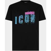 Sweat-shirt Dsquared T-Shirt Pixeled Icon Cool Fit Tee noir