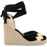 Mocassins Castaner Castañer Espadrilles Cande en daim et raphia