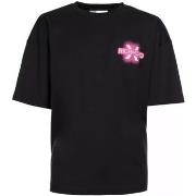 T-shirt John Richmond t-shirt logo rose noir