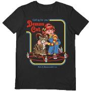 T-shirt Steven Rhodes Demon Cat