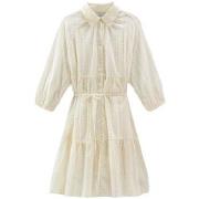 Robe Woolrich Robe Broderie Anglaise Femme Plaster White