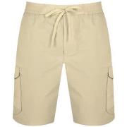 Short BOSS SHORT TAPERED FIT BEIGE EN POPELINE À SÉCHAGE RAPIDE FA