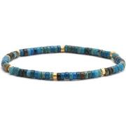 Bracelets Sixtystones Bracelet Perles Heishi Jaspe Bleu -Medium-18cm