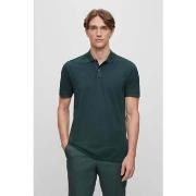 T-shirt BOSS Polo logo brodé vert en coton bio
