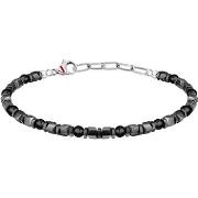 Bijoux Sector Bracelet en acier et onyx