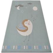 Tapis Rugsx TAPIS d`enfant LOKO Petit Oiseau vert antidérapan 120x170 ...