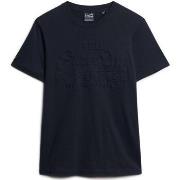 T-shirt Superdry Vintage logo relief tsh mc bleu