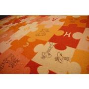 Tapis Rugsx Tapis enfant PUZZLES orange 100x100 cm