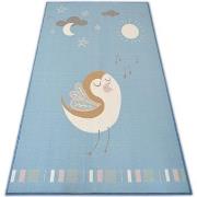 Tapis Rugsx TAPIS d`enfant LOKO Petit Oiseau bleu antidérapan 120x170 ...