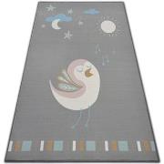 Tapis Rugsx TAPIS d`enfant LOKO Petit Oiseau gris antidérapan 120x170 ...