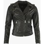 Blouson La Canadienne Blouson agneau noir-046647