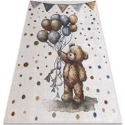 Tapis Rugsx Tapis BONO 9614 Ours, des ballons crème 80x150 cm