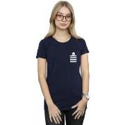 T-shirt Dessins Animés Tweety Pie Striped Faux Pocket