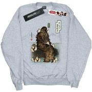 Sweat-shirt enfant Disney The Last Jedi Japanese Chewbacca Porgs