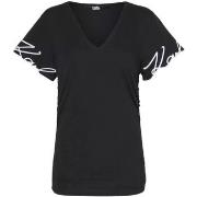 T-shirt Karl Lagerfeld t-shirt signature noir
