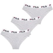 Boxers Fila Lot de 3 culottes femme en coton FU6043 couleur grise