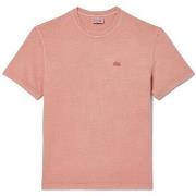 T-shirt Lacoste T-SHIRT EN JERSEY TEINTURE NATURELLE ROSE