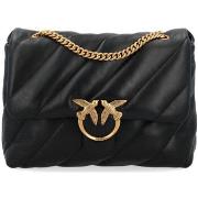 Sac Pinko Sac Big Love Puff en cuir nappa noir