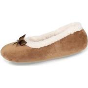 Chaussons enfant Isotoner Chaussons ballerines Junior Camel Nœud